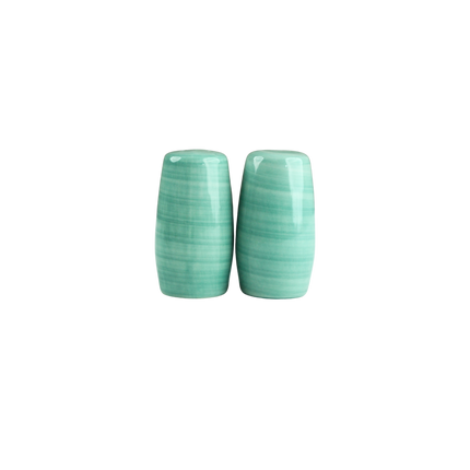 Salt Pepper Shakers ( Teal Colorline ) (Two Pieces )
