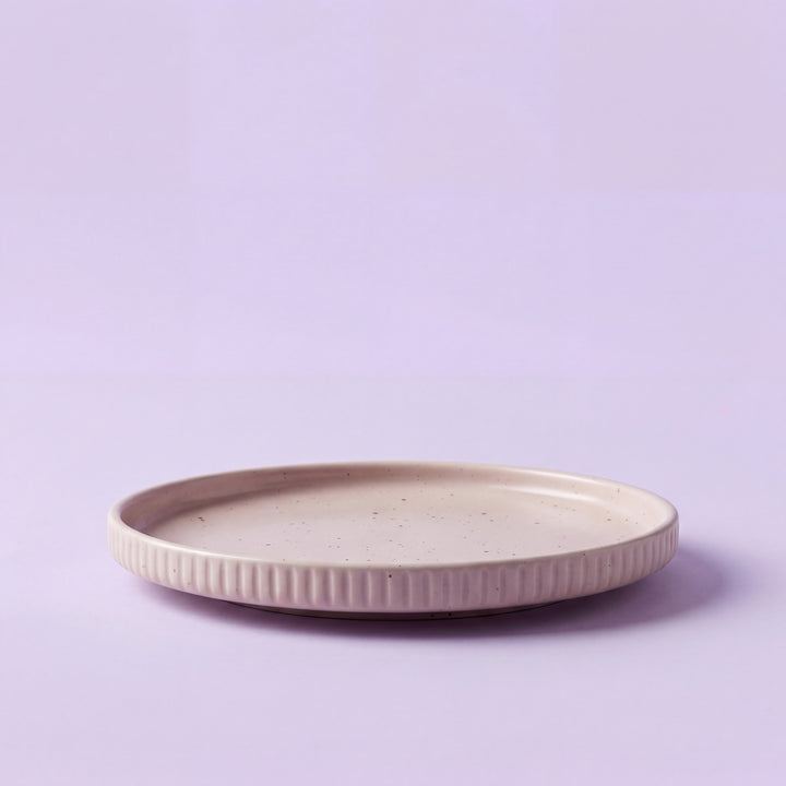 8 inch Pebble Edge Plate ( Old Rose Matte )