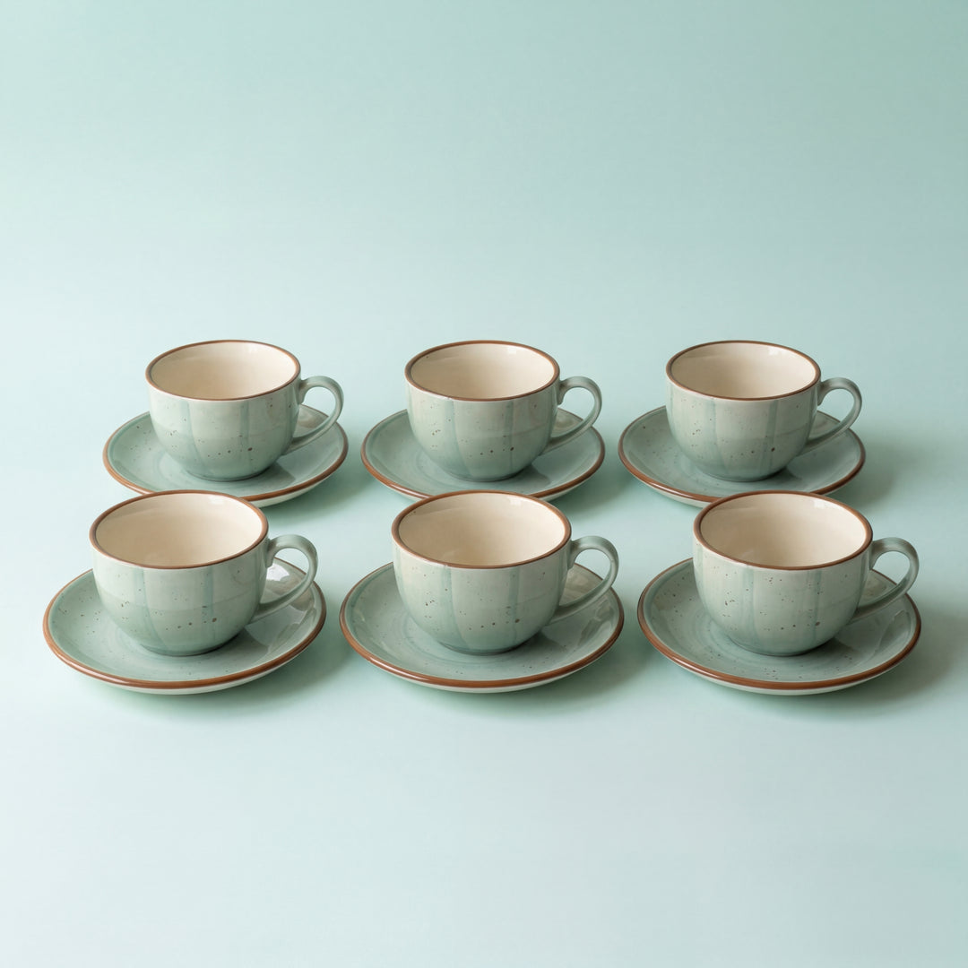 WM Cup Saucer Set ( Breeze ) ( 220 ml ) ( 6 Cups 6 Saucers )