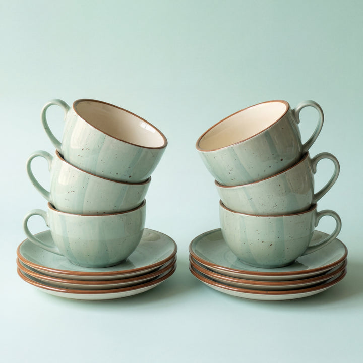 WM Cup Saucer Set ( Breeze ) ( 220 ml ) ( 6 Cups 6 Saucers )