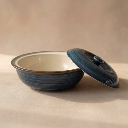 10 inch Nest Bowl with Lid ( Cobalt Blue Colorline )