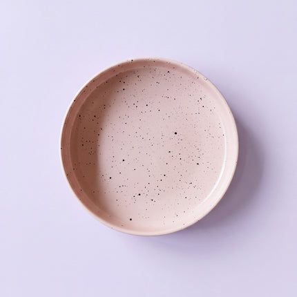 8 inch Deep Classic Plate ( Old Rose Matte with Black Specks )