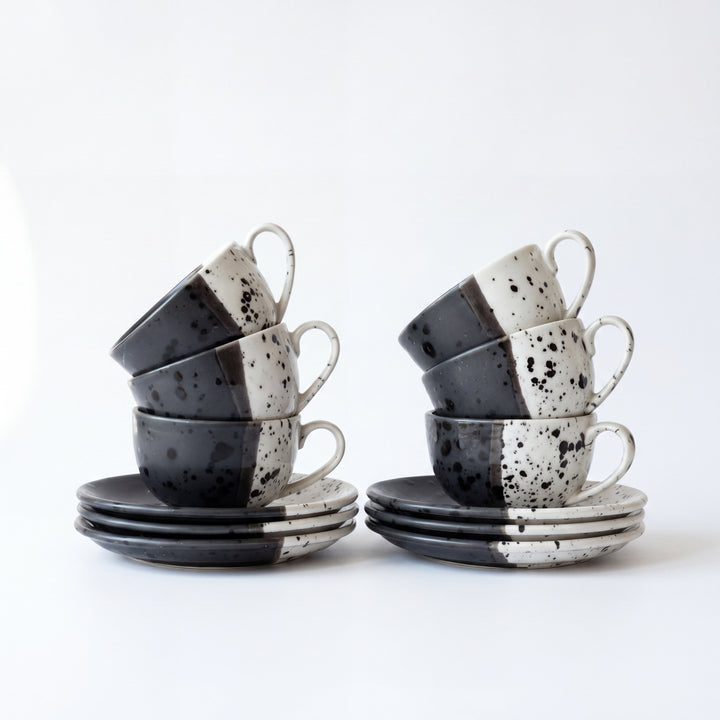WM Cup Saucer Set ( Eclipse ) (220 ml ) 6 Cups 6 Saucers
