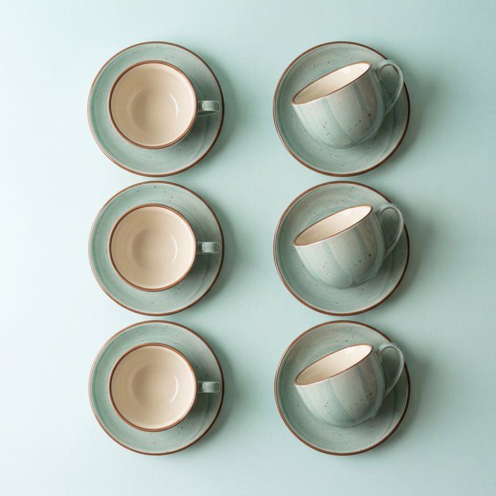 WM Cup Saucer Set ( Breeze ) ( 220 ml ) ( 6 Cups 6 Saucers )