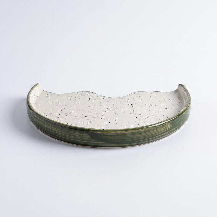 10 inch Half Classic Plate ( Outer Dark Green Colorline )