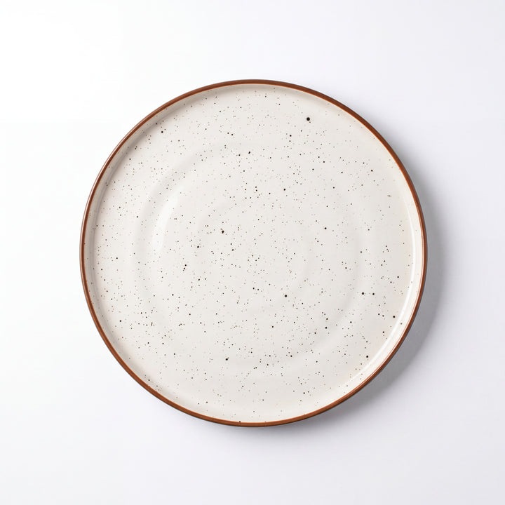12 inch Classic Plate ( Outer Dark Green Colorline with brown rim and black specks )
