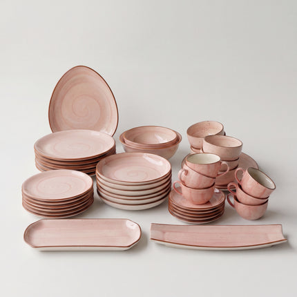 42 Pieces Dinner Set ( 6 Persons ) ( Pink Colorline )