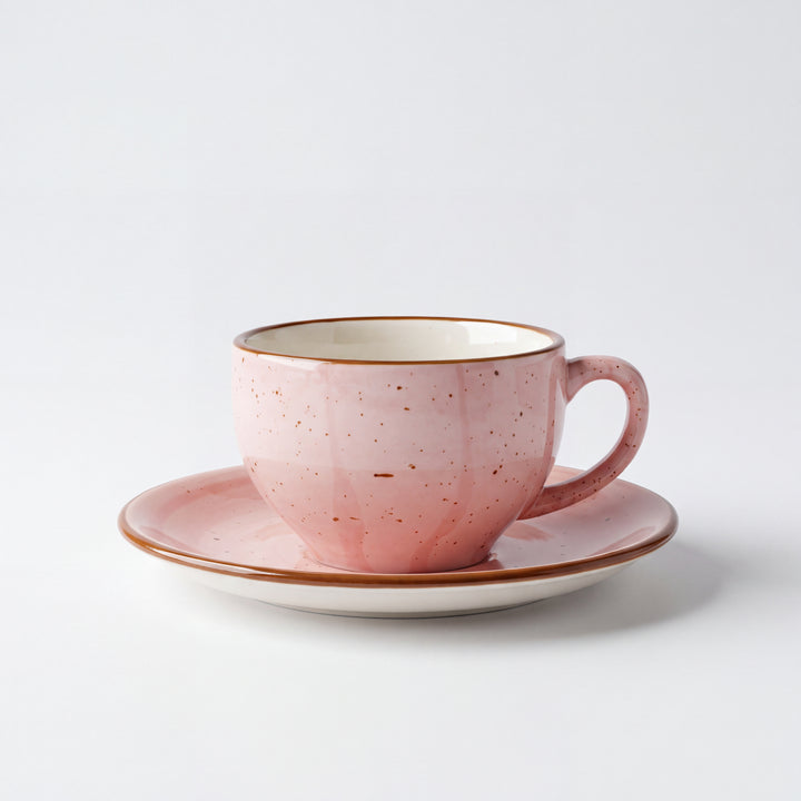 SS Cup Saucer Set ( Rosewater ) ( 200 ml ) (6+6)