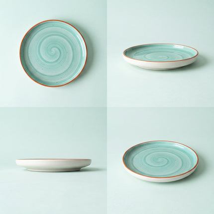 8 inch Lite Classic Plate ( Teal Colorline )