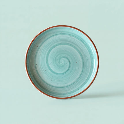 8 inch Lite Classic Plate ( Teal Colorline )