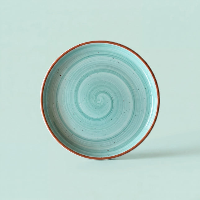 8 inch Lite Classic Plate ( Teal Colorline )