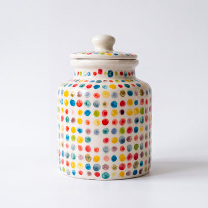 Large Ceramic Candy Jar ( Confetti ) ( 1500 ml ) ( NOT Airtight )