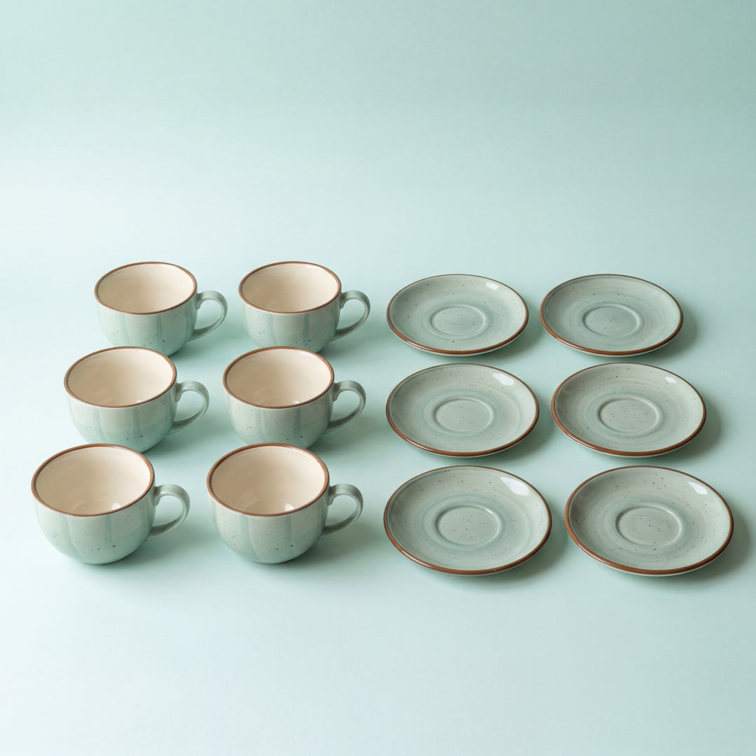 WM Cup Saucer Set ( Breeze ) ( 220 ml ) ( 6 Cups 6 Saucers )