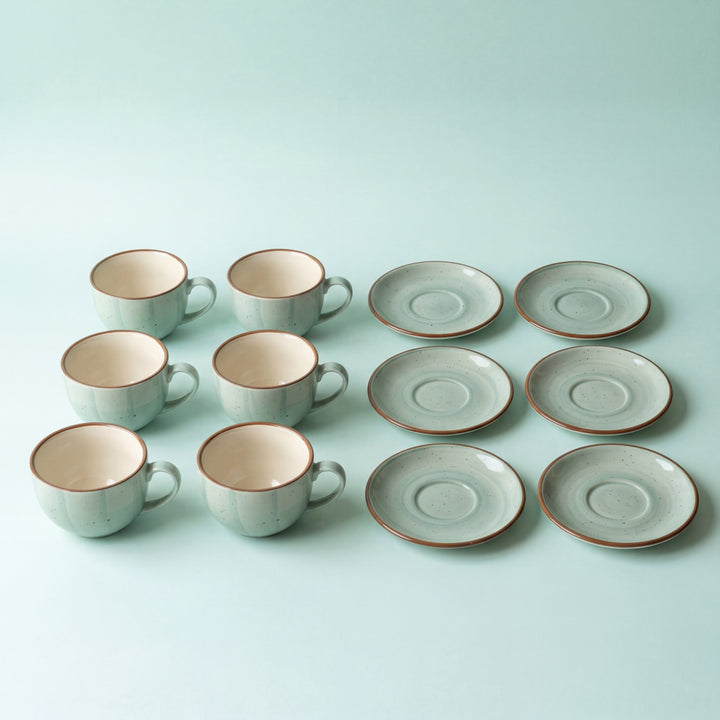 WM Cup Saucer Set ( Breeze ) ( 220 ml ) ( 6 Cups 6 Saucers )