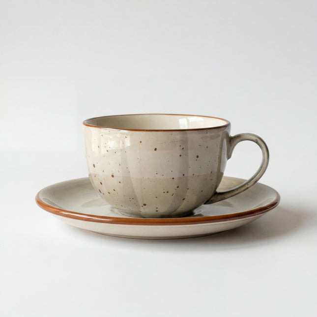 WM Cup with Saucer ( Grey Colorline ) ( 220 ml ) ( 1+1 )