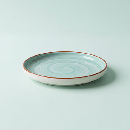 8 inch Lite Classic Plate ( Teal Colorline )