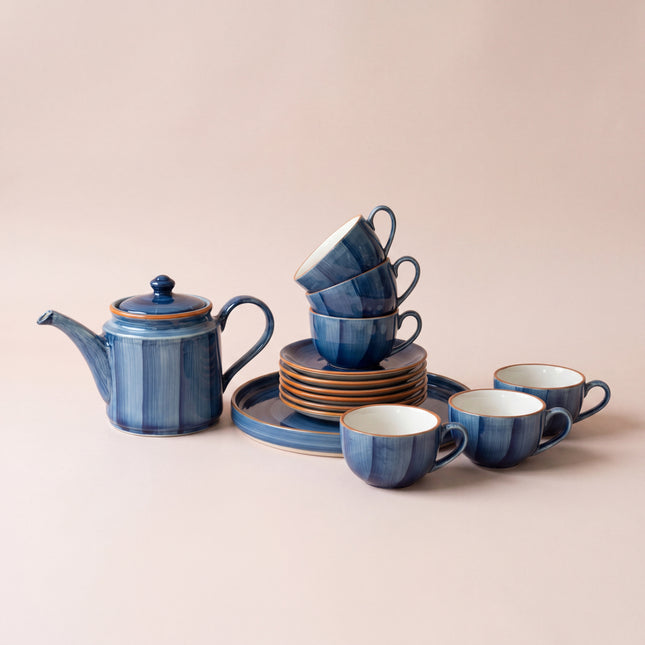 Tea Set - 15 Pieces - ( Cobalt Blue Colorline )