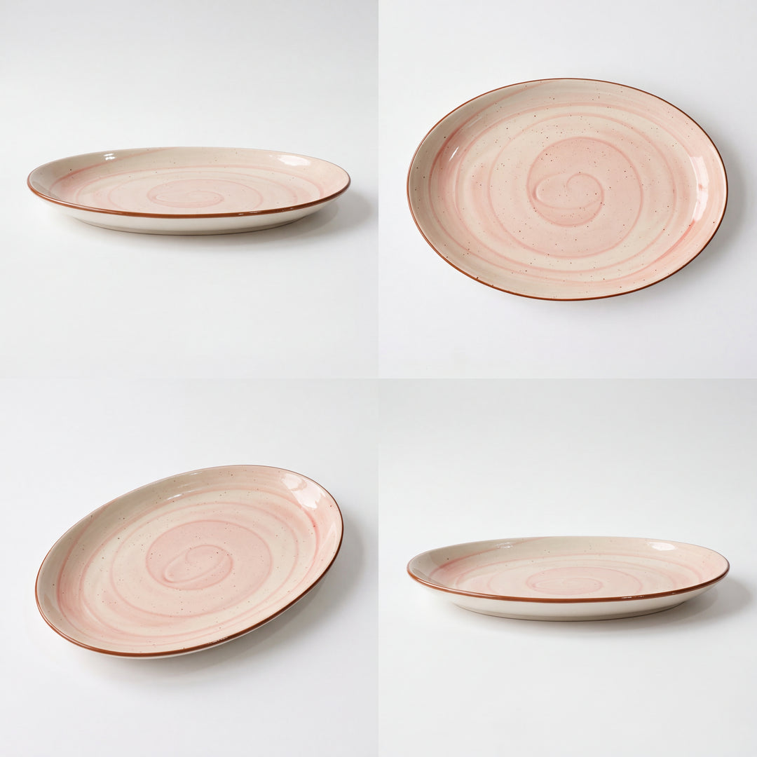 13 inch Rimless Rice Dish ( Rosewater )