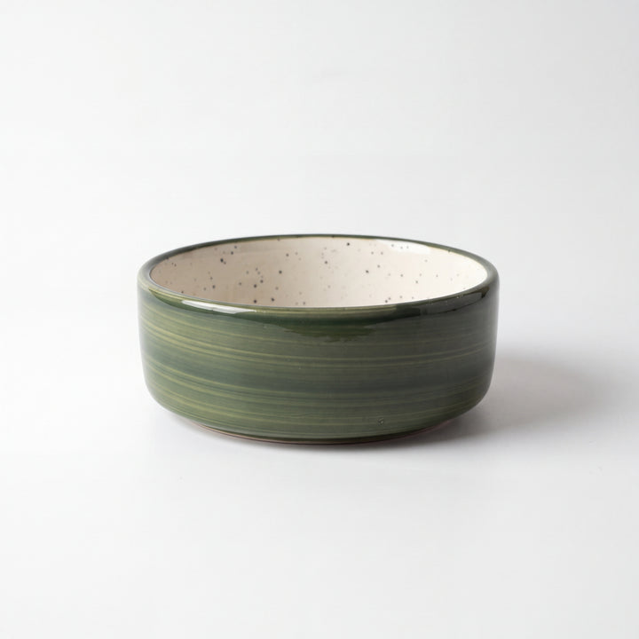 6 inch Classic Bowl ( Outer Dark Green Colorline ) ( 540 ml )