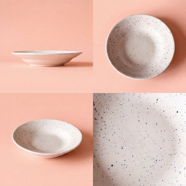 8 inch Deep Gravy Plate ( Snow Onyx )