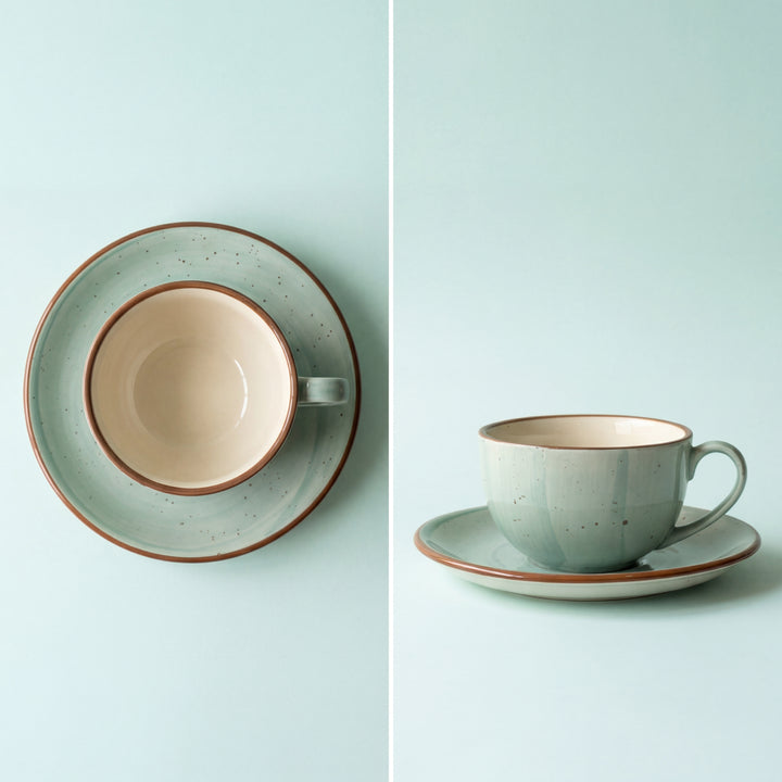WM Cup Saucer Set ( Breeze ) ( 220 ml ) ( 6 Cups 6 Saucers )