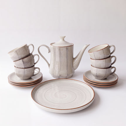 Tea Set - 15 Pieces - ( Grey Colorline ) (SS)