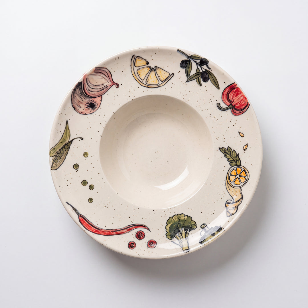 9.5 inch Pasta Plate Deep ( Tuscan Market )