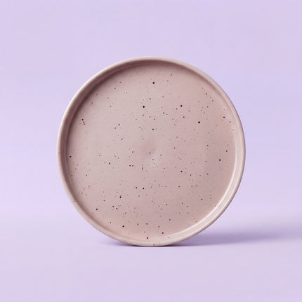 8 inch Pebble Edge Plate ( Old Rose Matte )