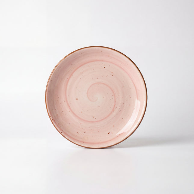 8 inch Rimless Plate ( Pink Colorline )