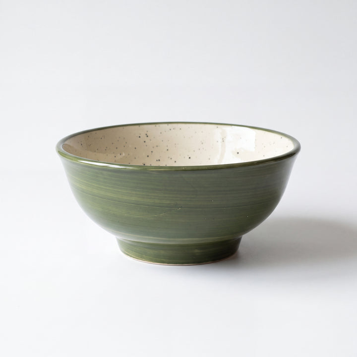 8 inch Round Bowl ( Outer Dark Green Colorline )