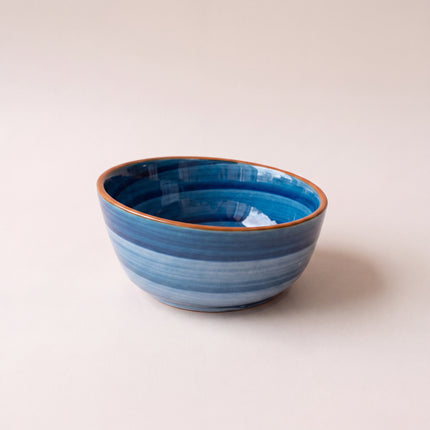 6 inch  Curved Cut Bowl ( Cobalt Blue Colorline )