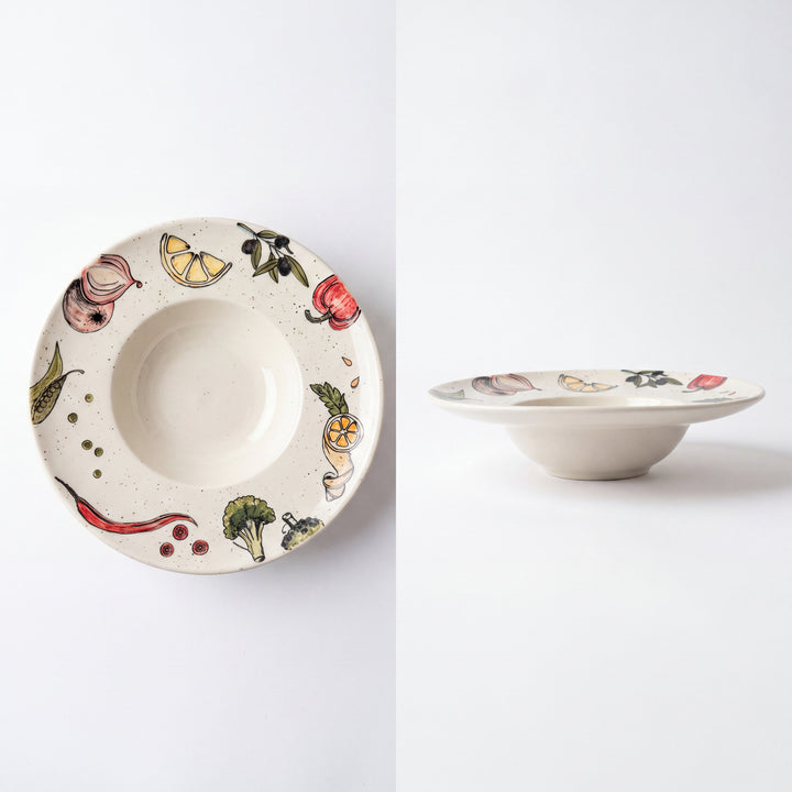 9.5 inch Pasta Plate Deep ( Tuscan Market )