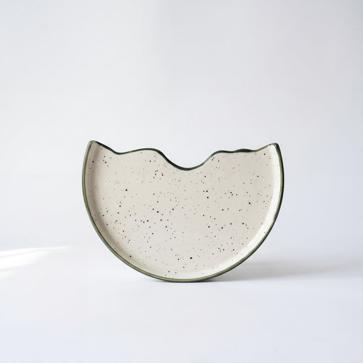 10 inch Half Classic Plate ( Outer Dark Green Colorline )