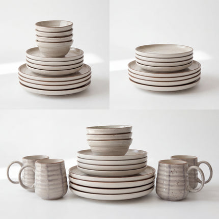 4-Person 16-Piece Breakfast Set ( Grey colorline )