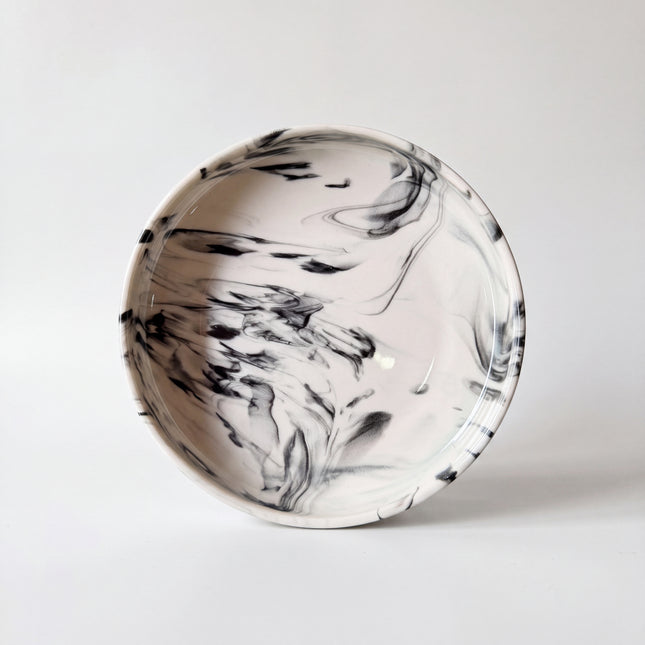 8 inch Deep Classic Plate ( Black Marble )