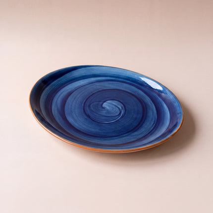 13 inch Rimless Rice Dish ( Cobalt Blue Colorline )