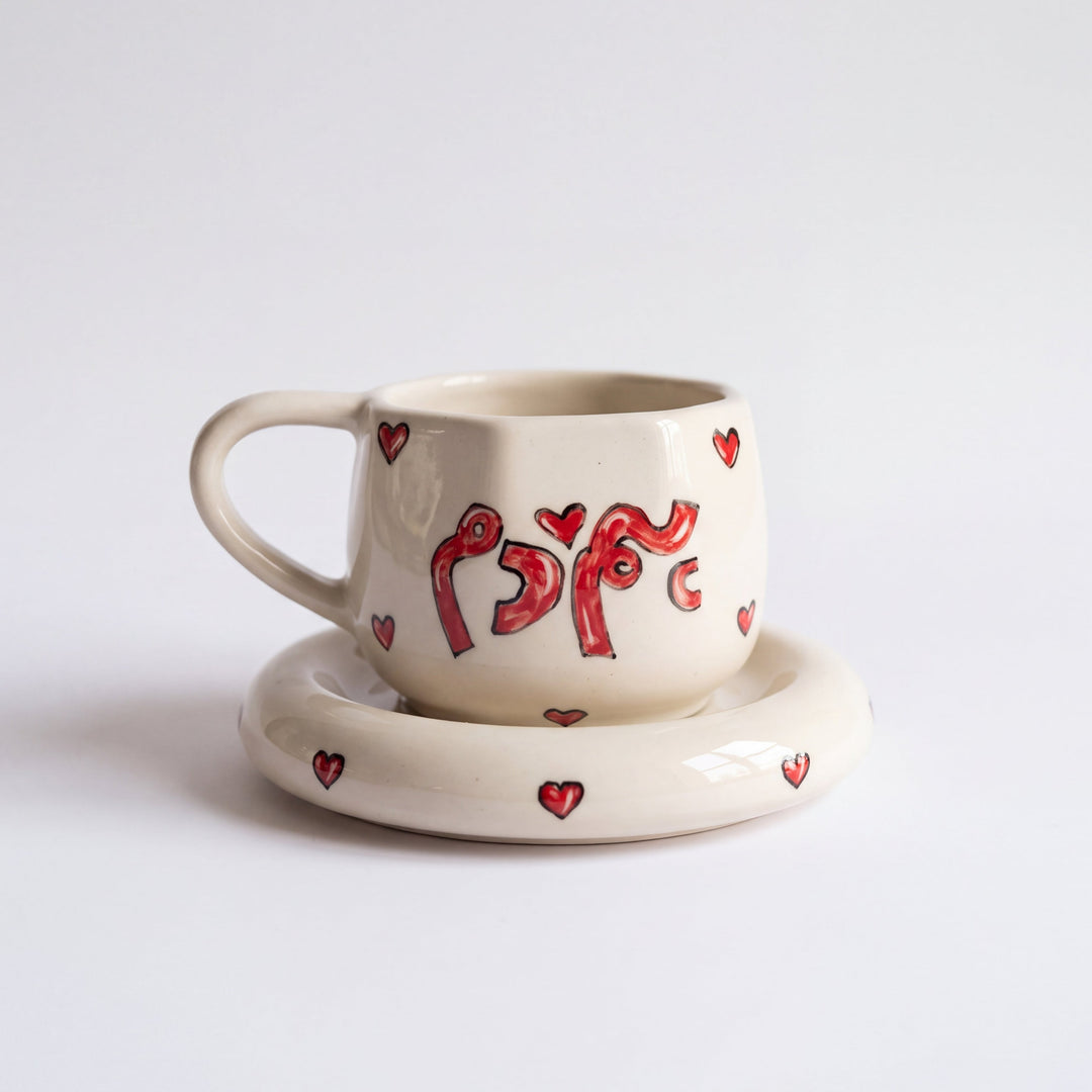 Signature Cup and saucer ( Love letter ) ( 300 ml )