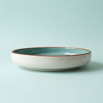8 inch Deep Classic Plate ( Teal Colorline )