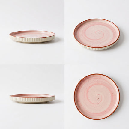 8 inch Pebble Edge Plate ( Pink Colorline )