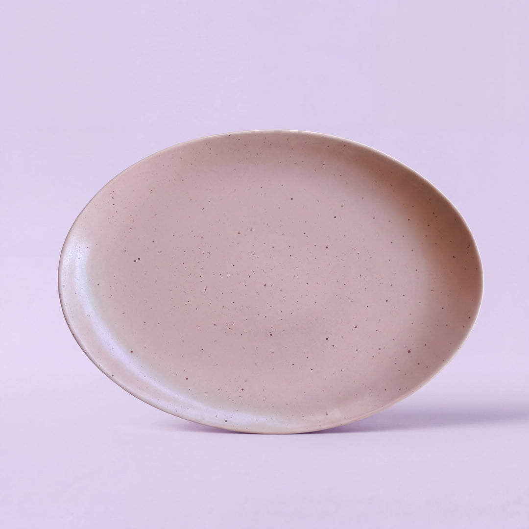 13 inch Rimless Rice Dish ( Old Rose Matte )