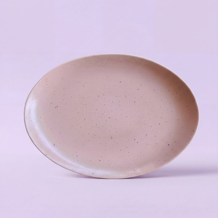 13 inch Rimless Rice Dish ( Old Rose Matte )