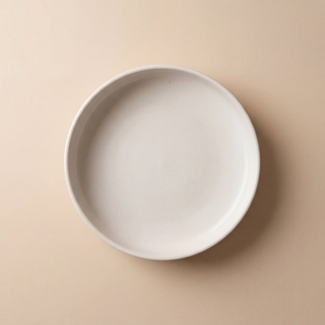 8 inch Deep Classic Plate ( Snow )