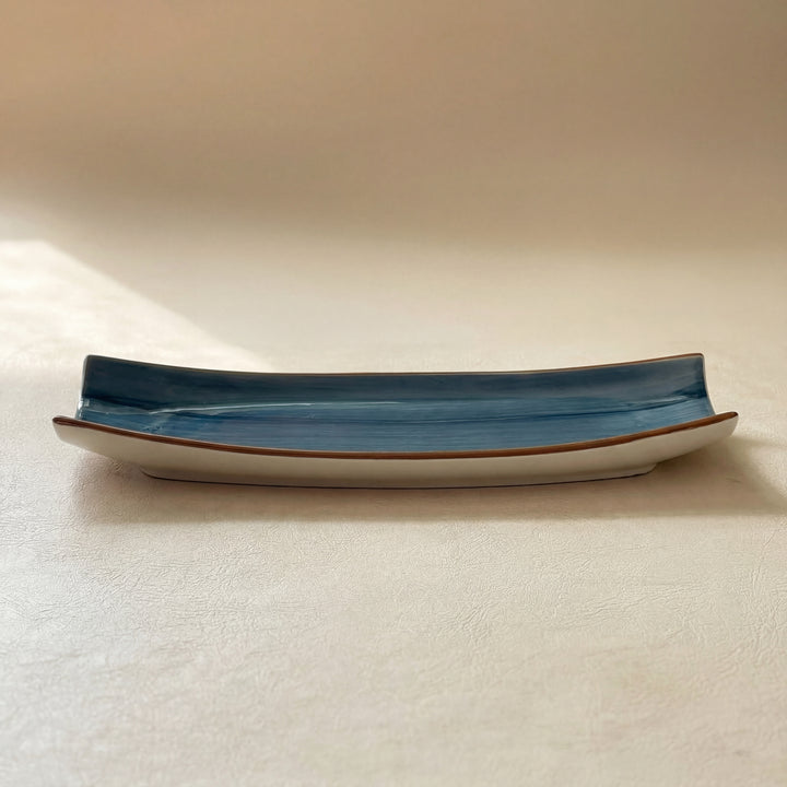 Curved Sushi Platter 14"x4" ( Indigo )