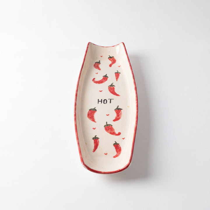 Curved Sushi Platter 16"x5" ( Hot Chilli )