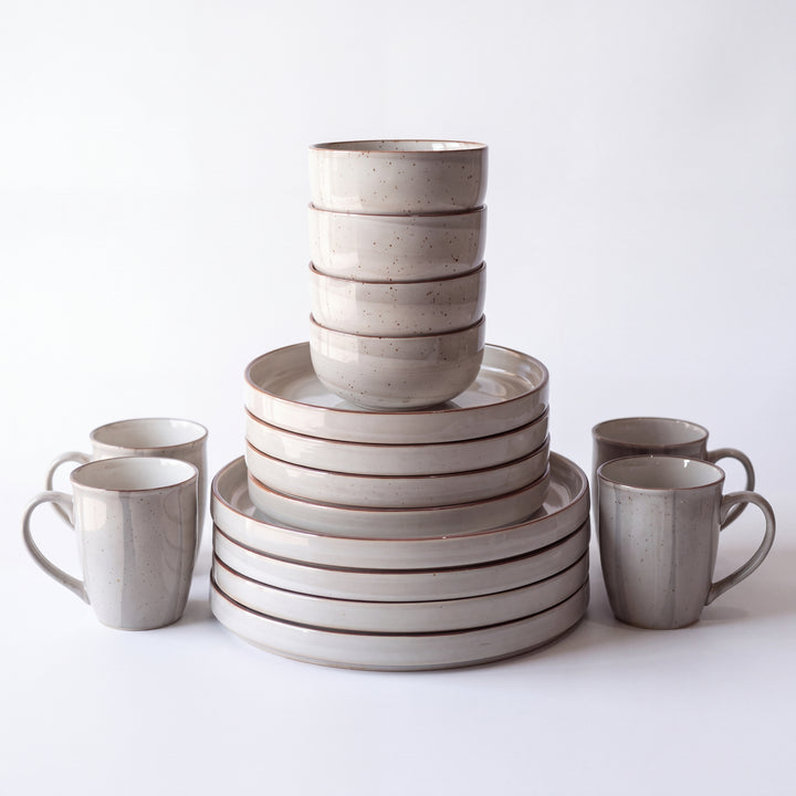 4-Person 16-Piece Breakfast Set ( Ash )