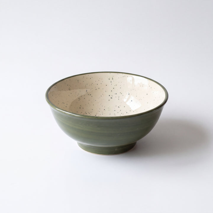8 inch Round Bowl ( Outer Dark Green Colorline )