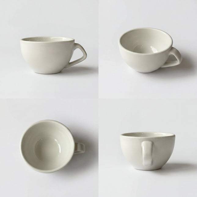 D Handle Coffee Cup Small ( Glossy White ) ( 270 ml )