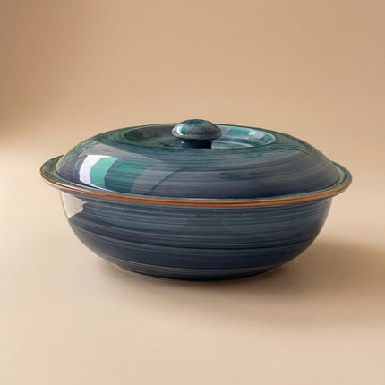 10 inch Nest Bowl with Lid ( Cobalt Blue Colorline )