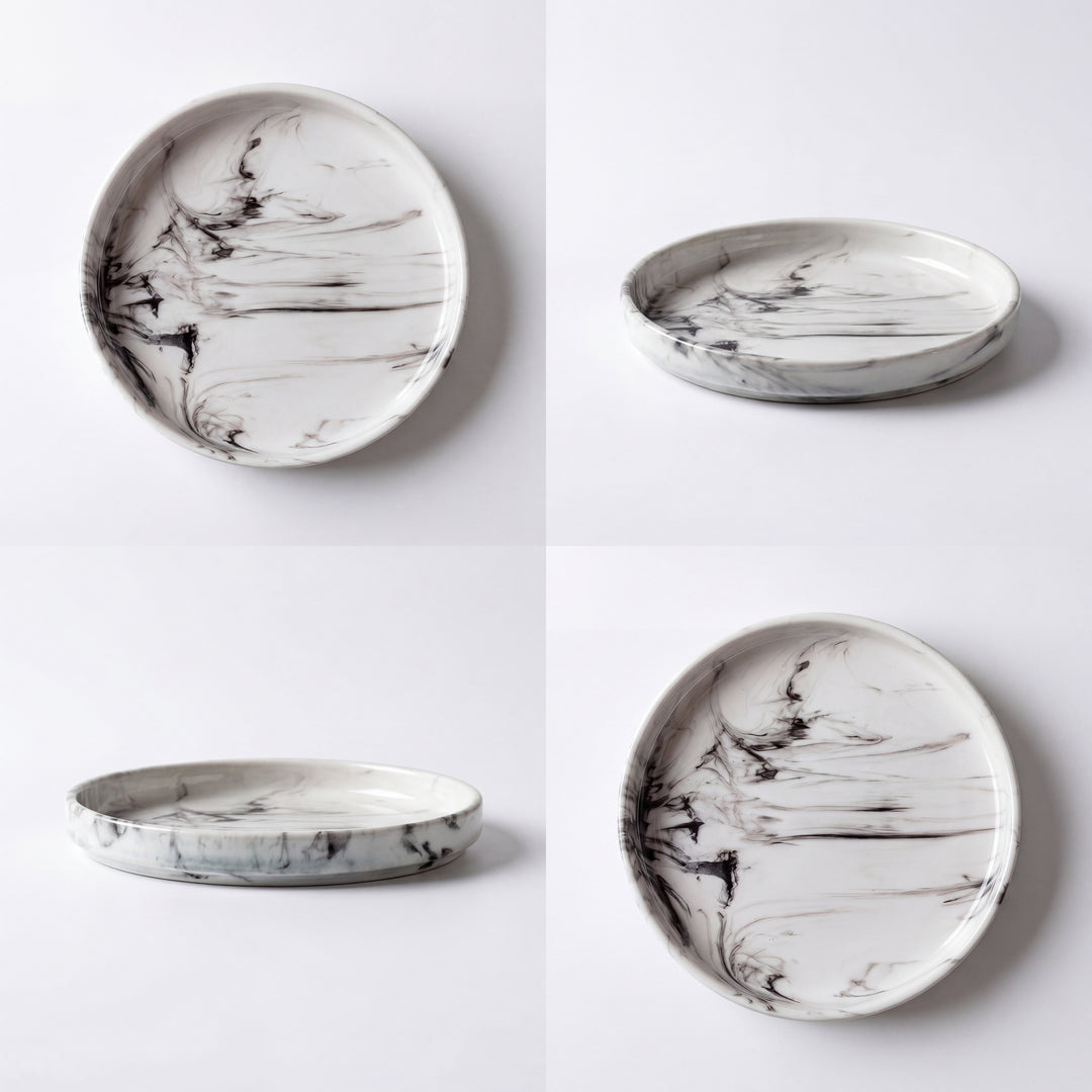 8 inch Classic Plate ( Black Marble )