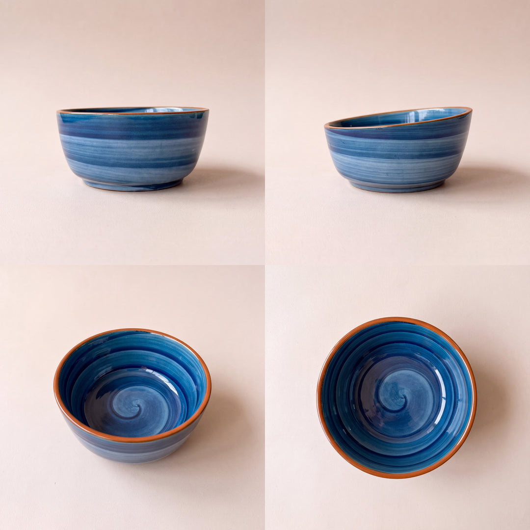 6 inch  Curved Cut Bowl ( Indigo )